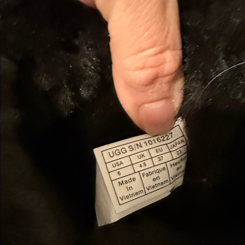 Ugg Bailey Button Black Suede Boots - Picture 8 of 10